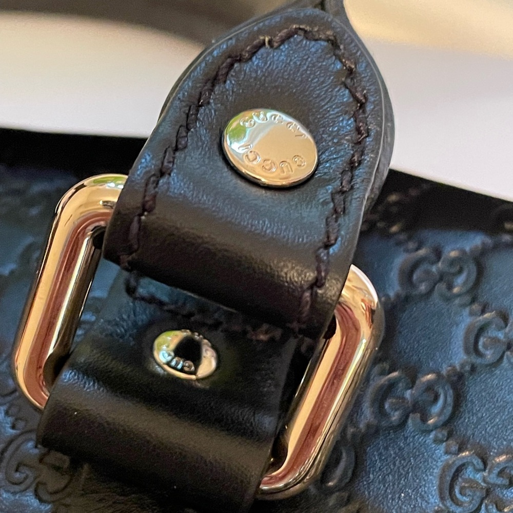 GUCCI Boston Guccissima new black leather authenti - Picture 11 of 14